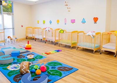 A room for toddlers to play and sleep.